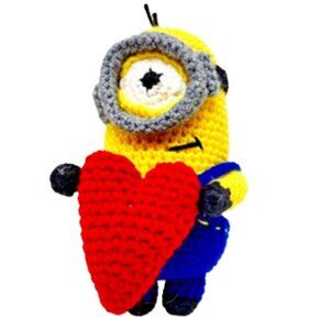 Handmade Crochet Stuart Despicable Me Minion NEW Collectible